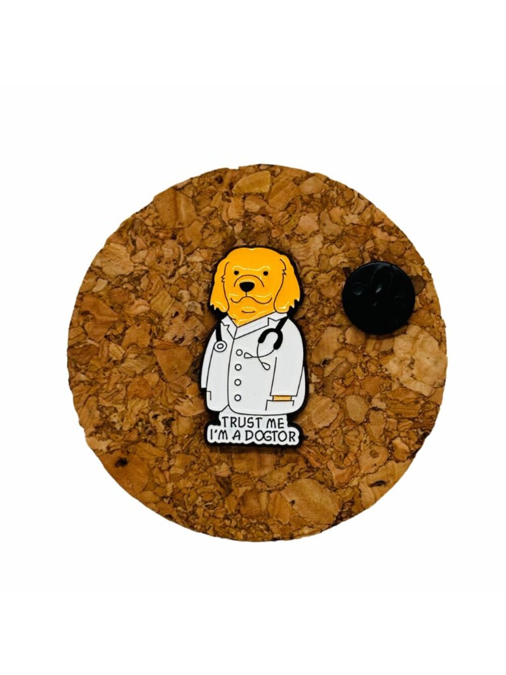 ☀️TRUST ME I'M A DOGTOR Enamel Pin Dog Doctor Cute Cartoon Brooch medical badges - Picture 2 of 6